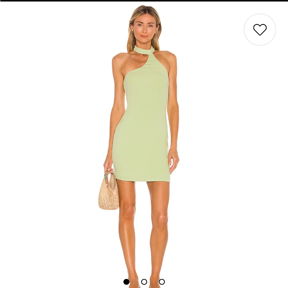 lovers and friends rue lime mini dress